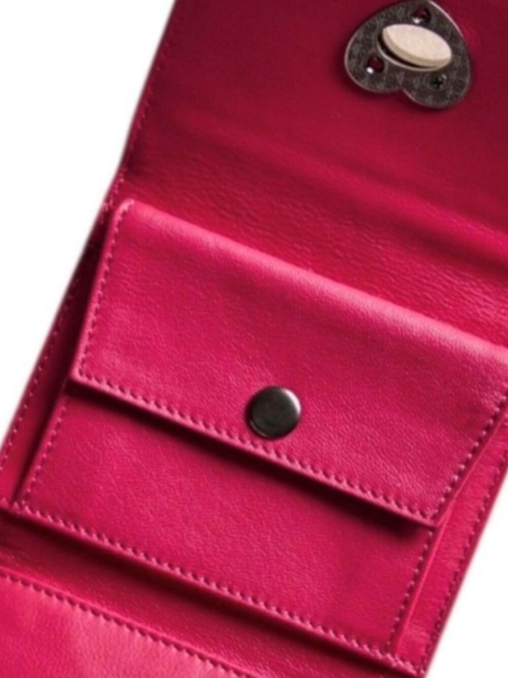 NWT Free People “Lock It Up” Leather Tri-Fold Wallet – Pink 💖 - Picture 2 of 6